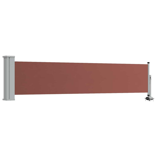 48355 vidaXL Patio Retractable Side Awning 60x300 cm Brown
