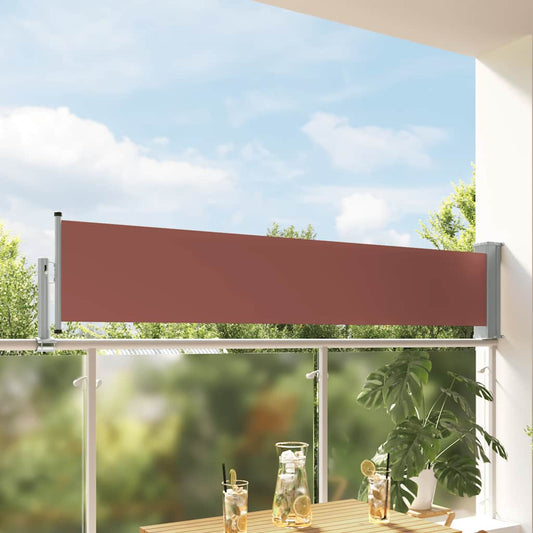 48355 vidaXL Patio Retractable Side Awning 60x300 cm Brown