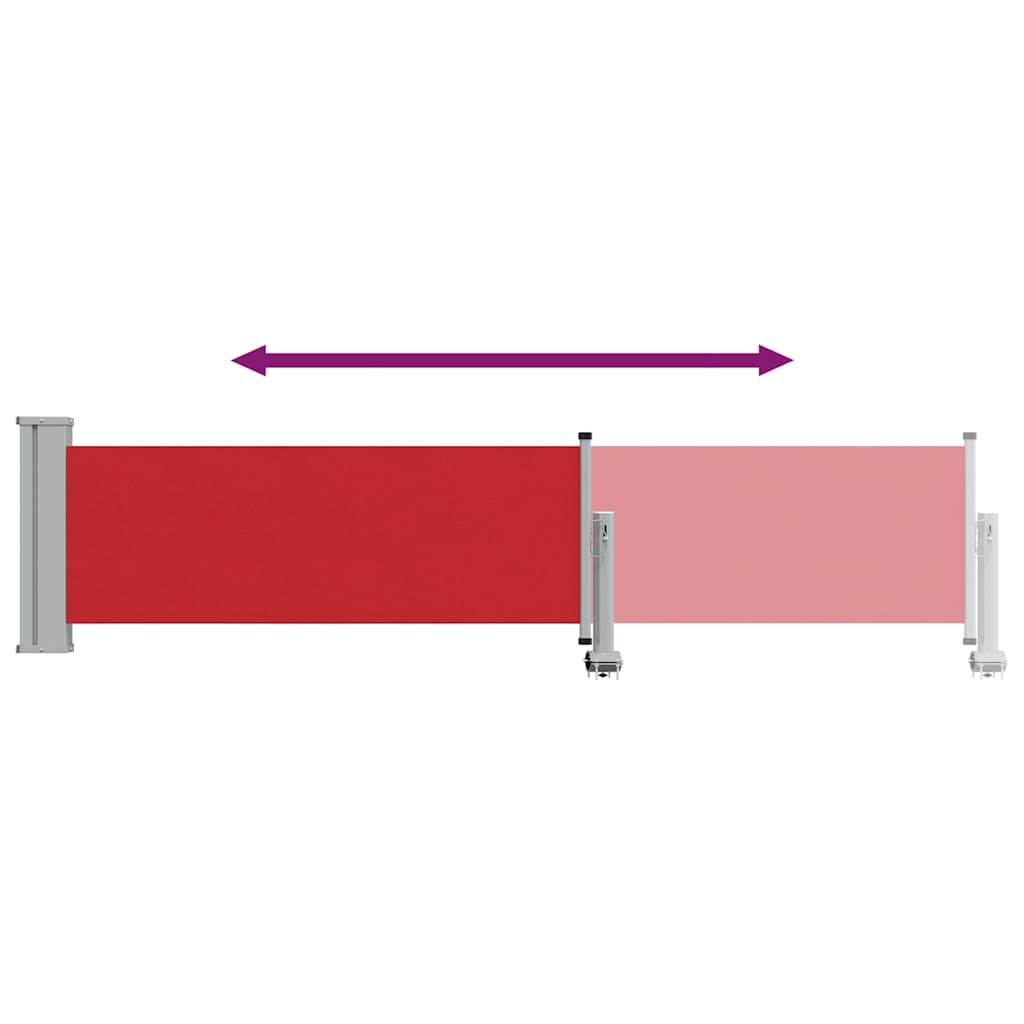 48357 vidaXL Patio Retractable Side Awning 60x300 cm Red