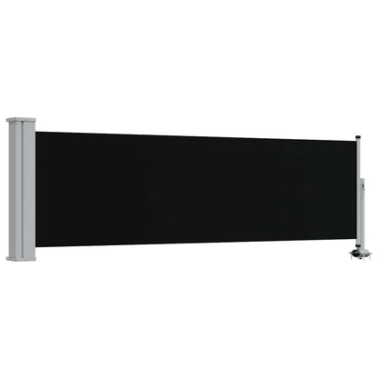 vidaXL Patio Retractable Side Awning 80x300 cm Black