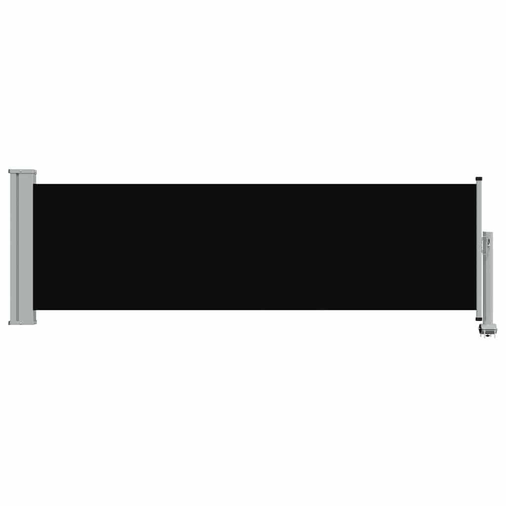 vidaXL Patio Retractable Side Awning 80x300 cm Black
