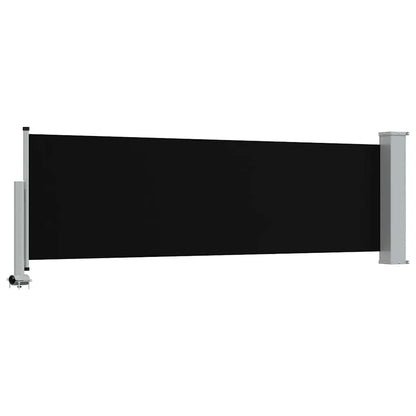 vidaXL Patio Retractable Side Awning 80x300 cm Black