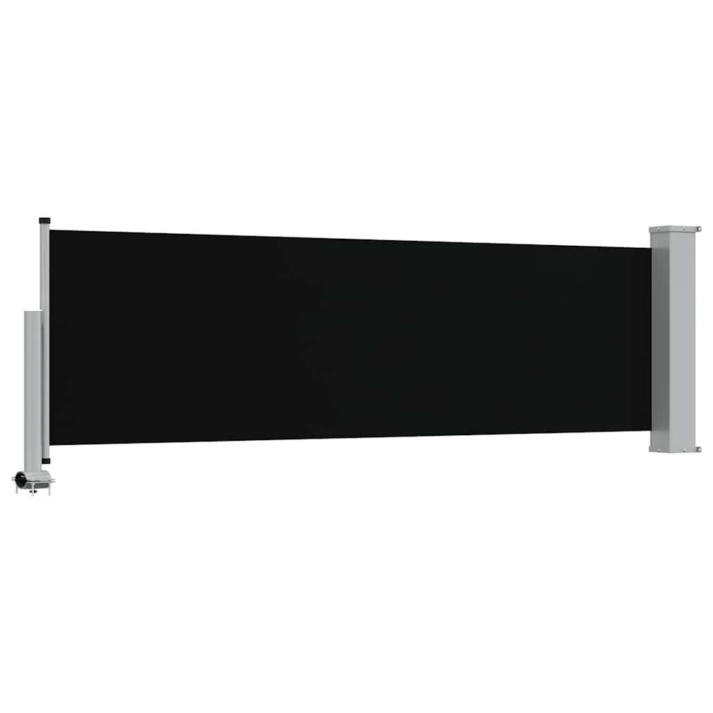 vidaXL Patio Retractable Side Awning 80x300 cm Black