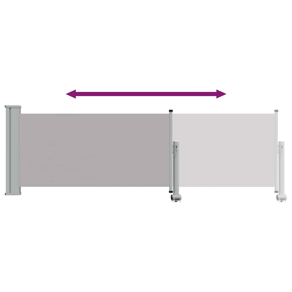 vidaXL Patio Retractable Side Awning 80x300 cm Grey