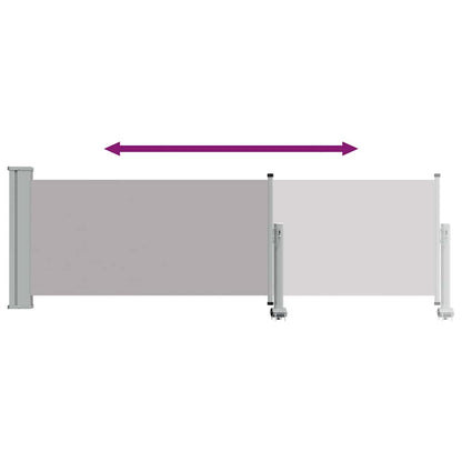 vidaXL Patio Retractable Side Awning 80x300 cm Grey