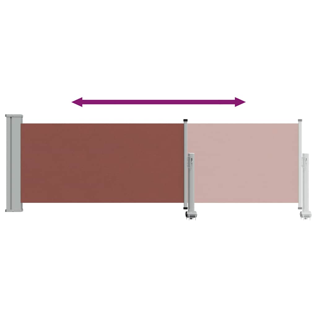 vidaXL Patio Retractable Side Awning 80x300 cm Brown