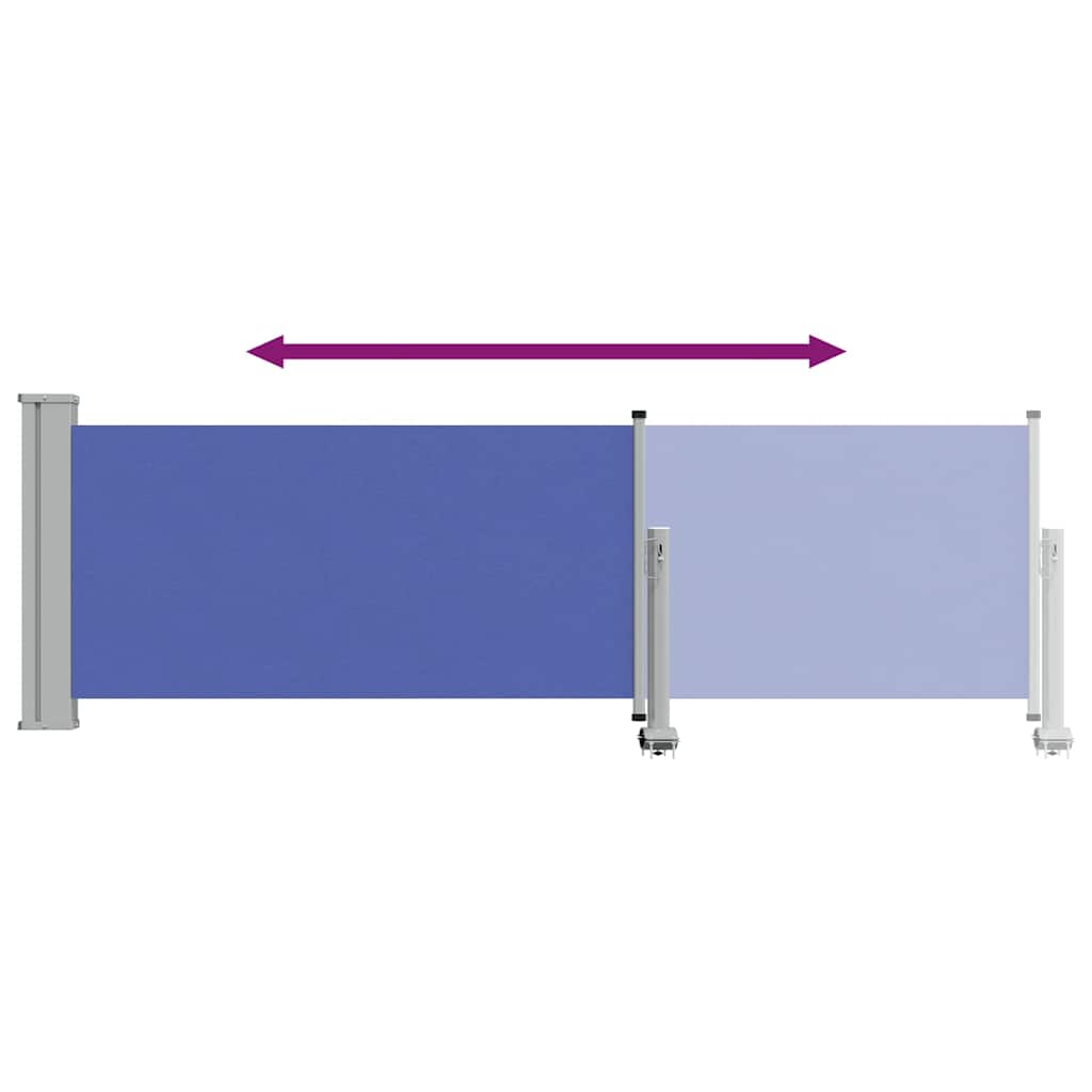 vidaXL Patio Retractable Side Awning 80x300 cm Blue