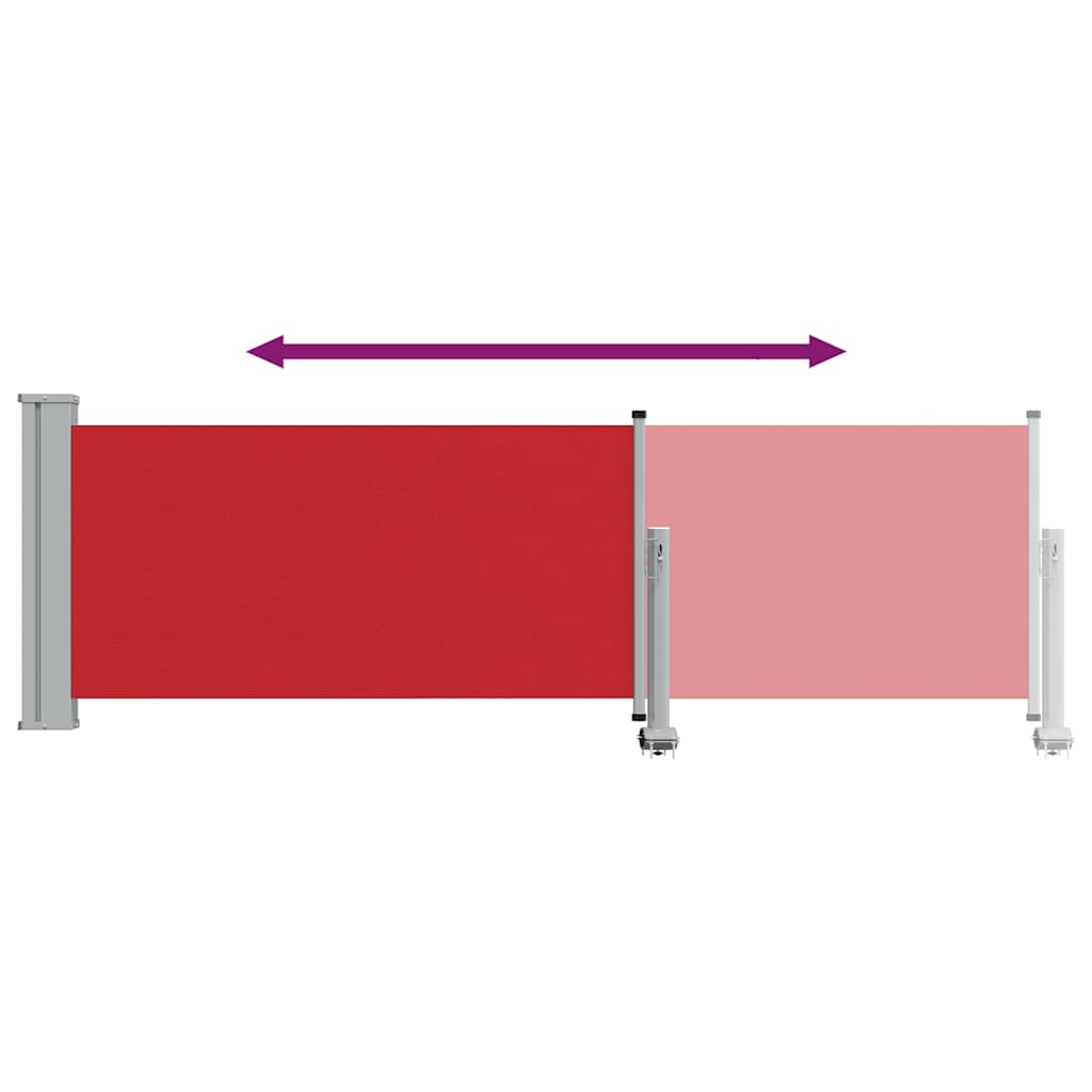 48363 vidaXL Patio Retractable Side Awning 80x300 cm Red
