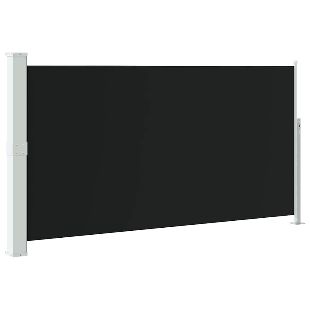 vidaXL Side Awning | Black | Polyester with PU coating, Powder Coated Steel