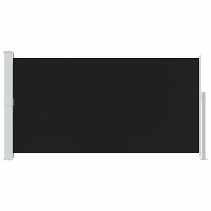 vidaXL Side Awning | Black | Polyester with PU coating, Powder Coated Steel