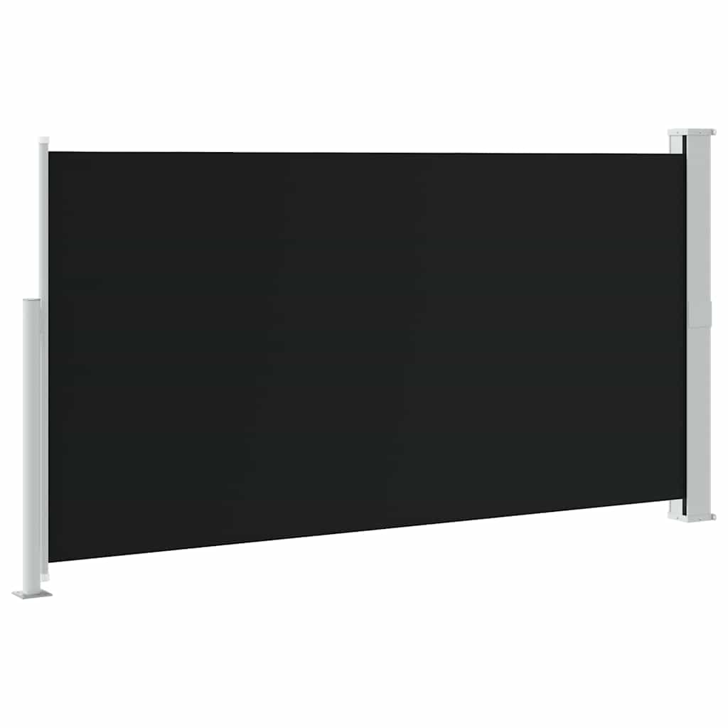 vidaXL Side Awning | Black | Polyester with PU coating, Powder Coated Steel