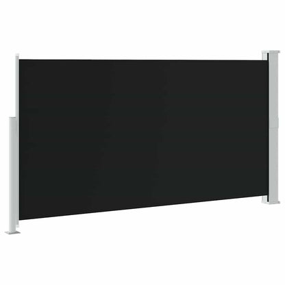 vidaXL Side Awning | Black | Polyester with PU coating, Powder Coated Steel