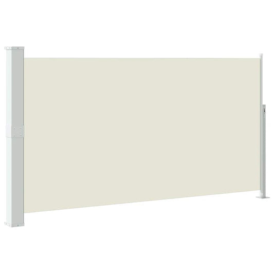 vidaXL Side Awning | Cream fabric with grey steel cover