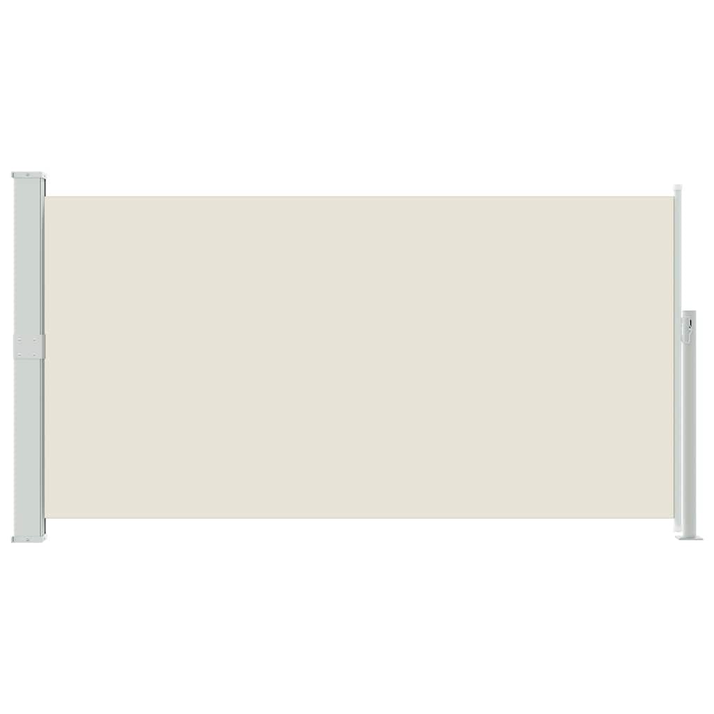 vidaXL Side Awning | Cream fabric with grey steel cover