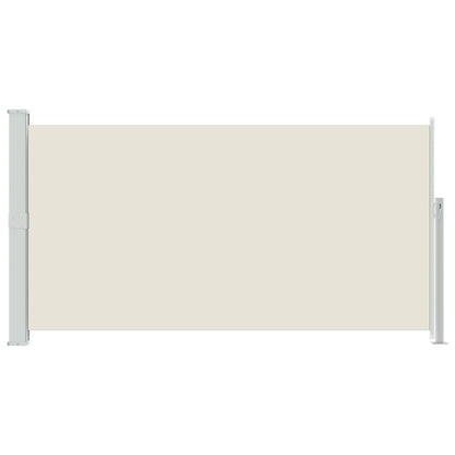 vidaXL Side Awning | Cream fabric with grey steel cover