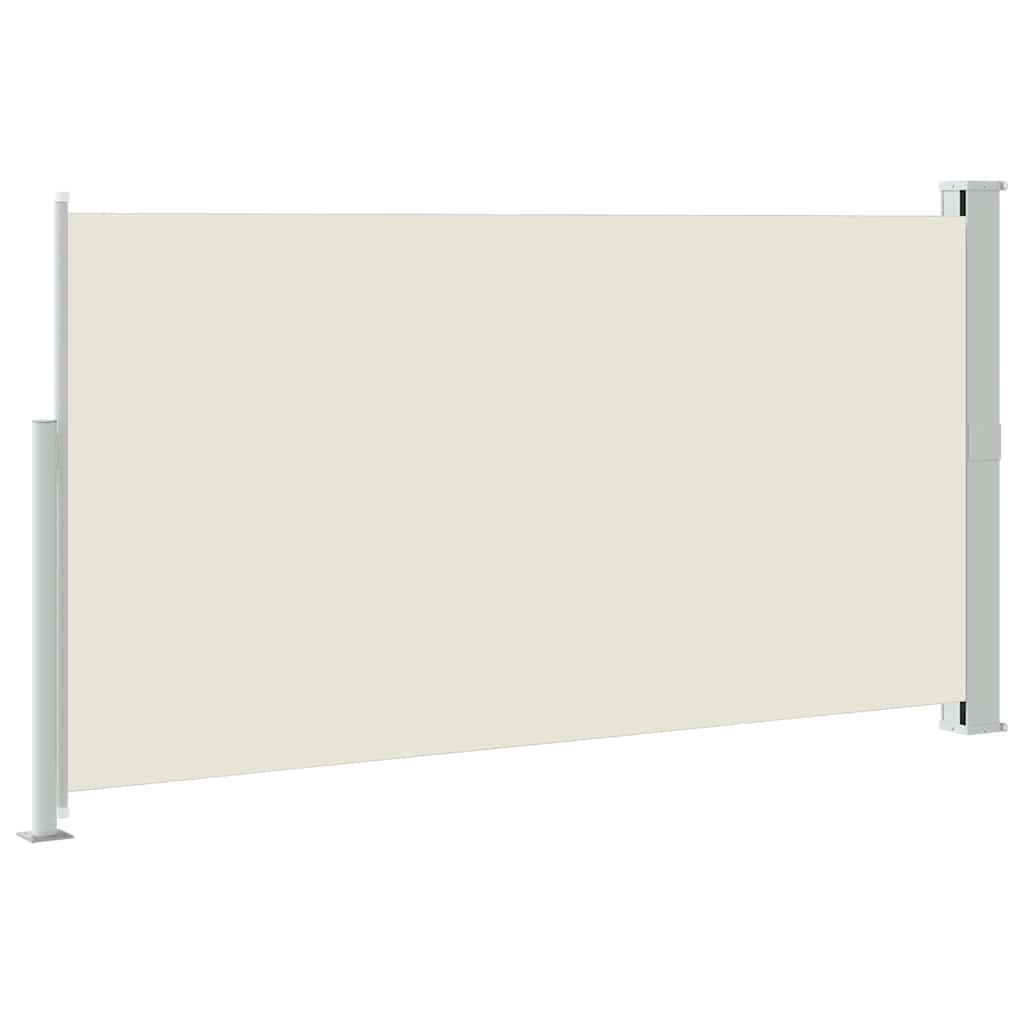vidaXL Side Awning | Cream fabric with grey steel cover