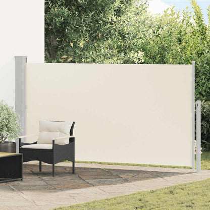 vidaXL Side Awning | Cream fabric with grey steel cover