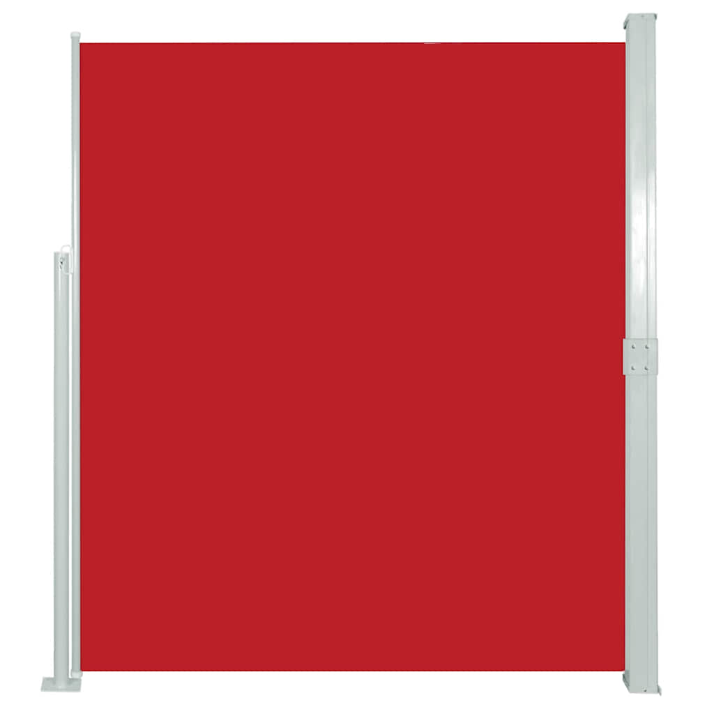 vidaXL Side Awning | Red and Grey | Polyester, Powder-coated steel | 170x300 cm