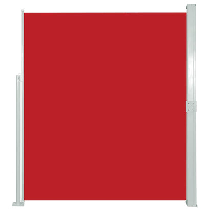 vidaXL Side Awning | Red and Grey | Polyester, Powder-coated steel | 170x300 cm