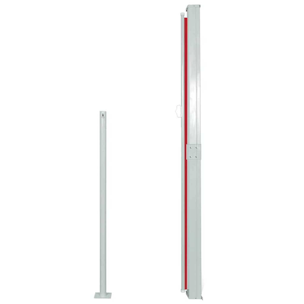 vidaXL Side Awning | Red and Grey | Polyester, Powder-coated steel | 170x300 cm