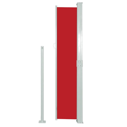 vidaXL Side Awning | Red and Grey | Polyester, Powder-coated steel | 170x300 cm