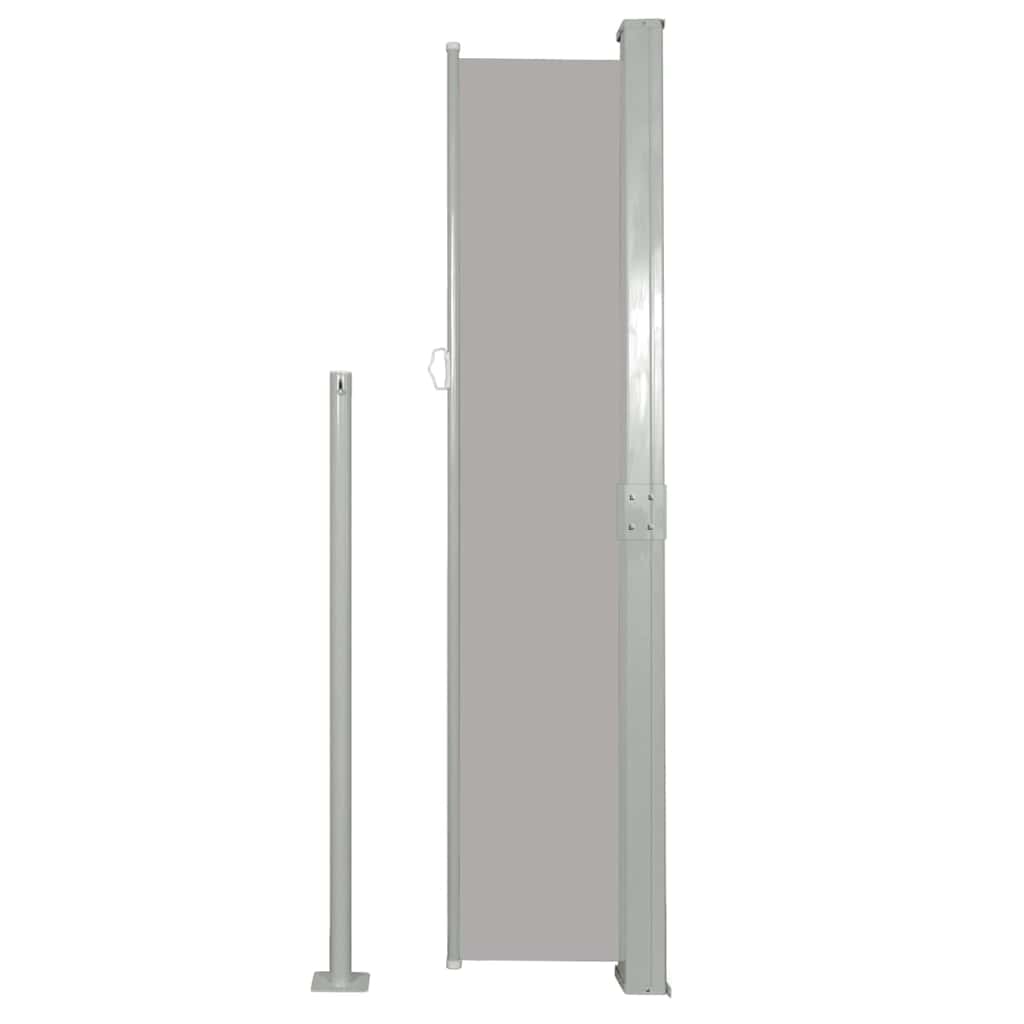 vidaXL Side Awning | Grey | Polyester, Powder-Coated Steel | 170 x 300 cm