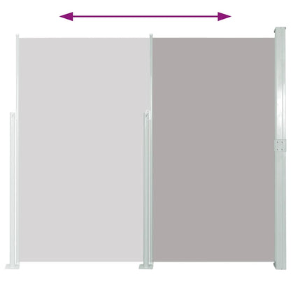 vidaXL Side Awning | Grey | Polyester, Powder-Coated Steel | 170 x 300 cm