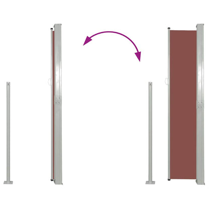 48369 vidaXL Patio Retractable Side Awning 170x300 cm Brown