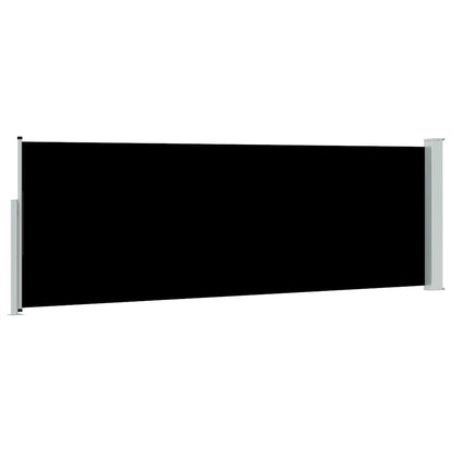 vidaXL Patio Retractable Side Awning 100x300 cm Black