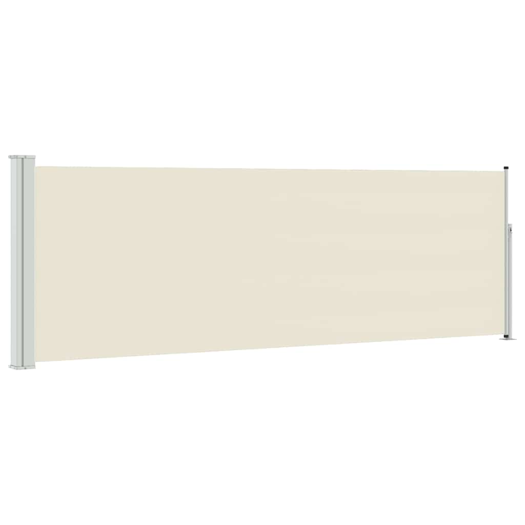 vidaXL Patio Retractable Side Awning 100x314 cm Cream
