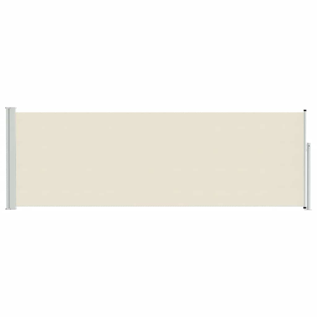 vidaXL Patio Retractable Side Awning 100x314 cm Cream