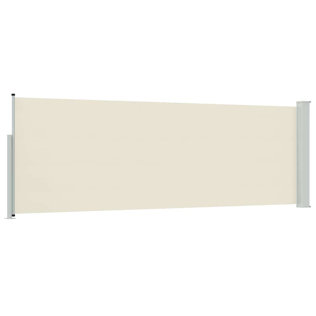 vidaXL Patio Retractable Side Awning 100x300 cm Cream