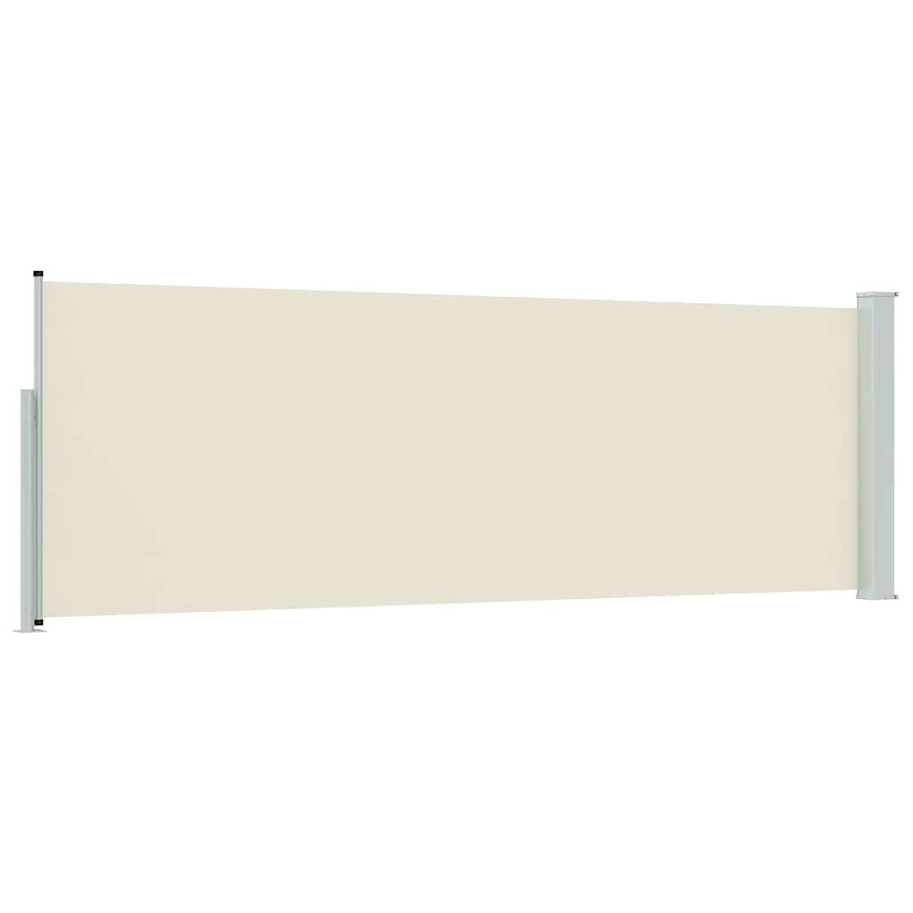 vidaXL Patio Retractable Side Awning 100x314 cm Cream
