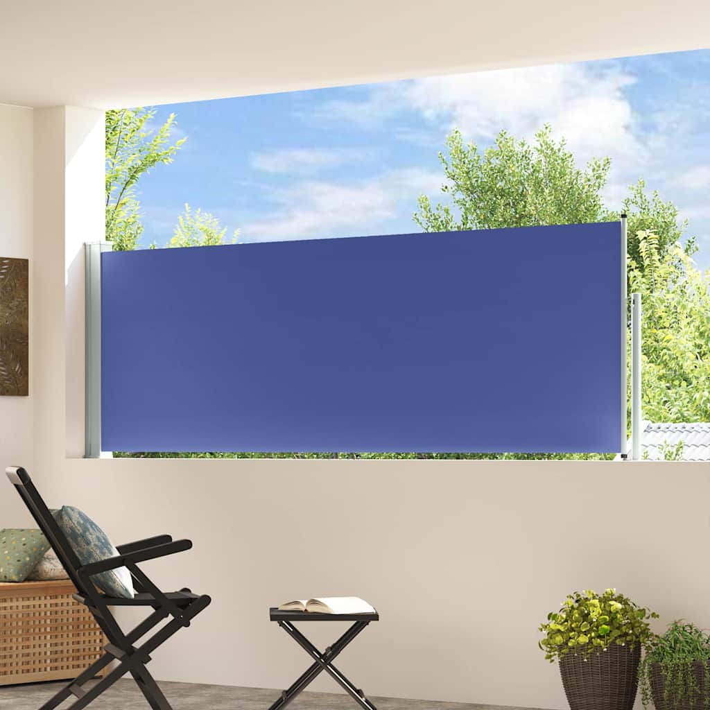 48372 vidaXL Patio Retractable Side Awning 100x300 cm Blue