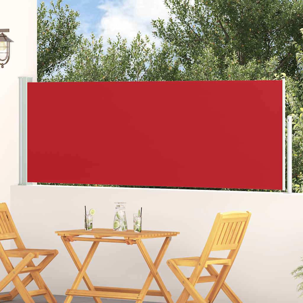 48373 vidaXL Patio Retractable Side Awning 100x300 cm Red
