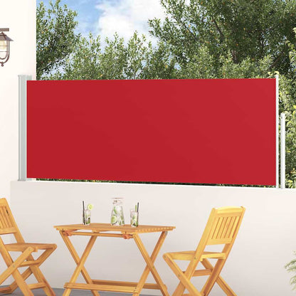 vidaXL Patio Retractable Side Awning 100x314 cm Red
