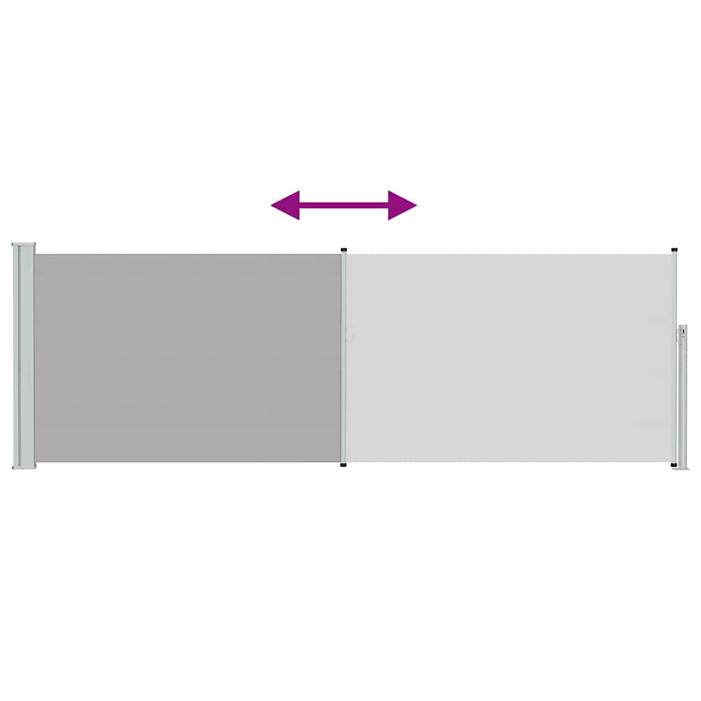 vidaXL Patio Retractable Side Awning 100x314 cm Grey