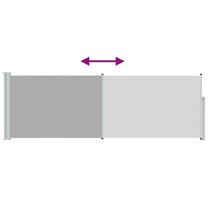 vidaXL Patio Retractable Side Awning 100x314 cm Grey