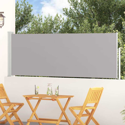 vidaXL Patio Retractable Side Awning 100x314 cm Grey