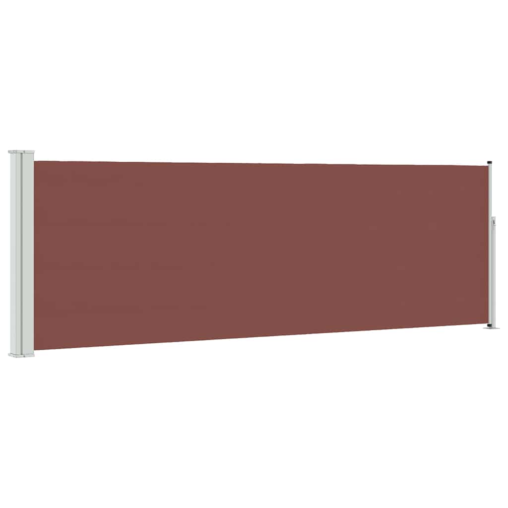 vidaXL Patio Retractable Side Awning 100x314 cm Brown