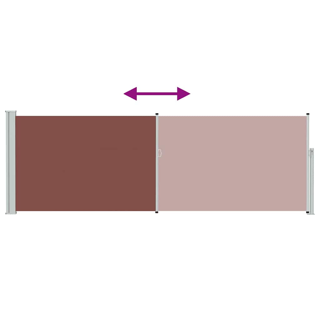 48375 vidaXL Patio Retractable Side Awning 100x300 cm Brown
