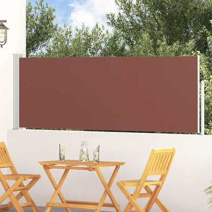 48375 vidaXL Patio Retractable Side Awning 100x300 cm Brown
