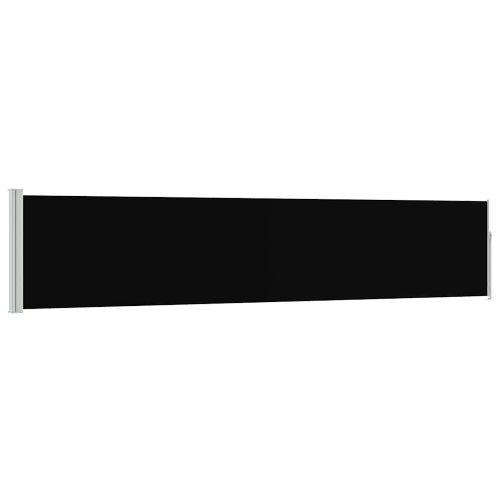 vidaXL Patio Retractable Side Awning 100x514 cm Black