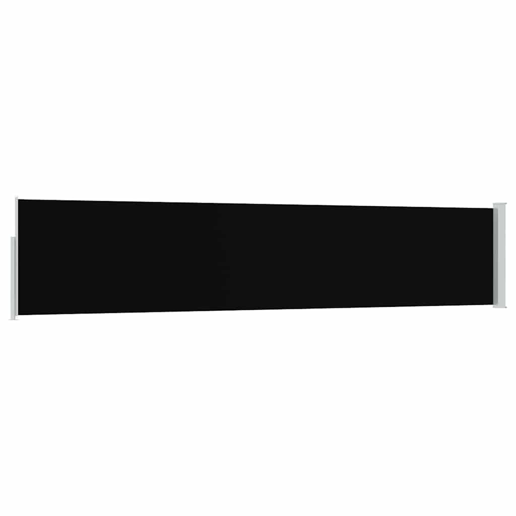 vidaXL Patio Retractable Side Awning 100x514 cm Black
