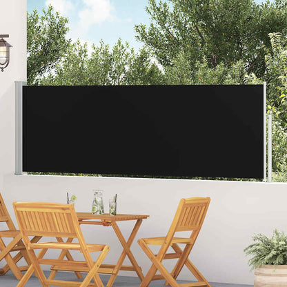 vidaXL Patio Retractable Side Awning 100x514 cm Black