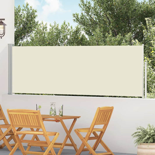vidaXL Patio Retractable Side Awning 100x514 cm Cream