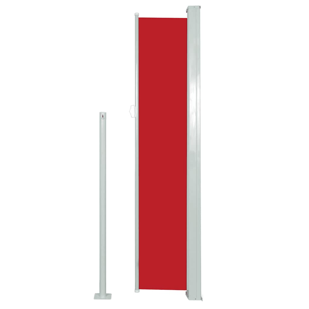 vidaXL Patio Retractable Side Awning 100x500 cm Red