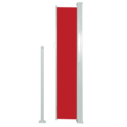 vidaXL Patio Retractable Side Awning 100x500 cm Red