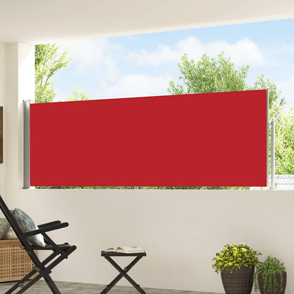 vidaXL Patio Retractable Side Awning 100x514 cm Red