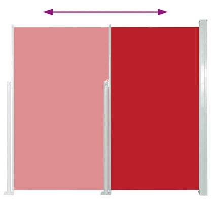 vidaXL Patio Retractable Side Awning 100x500 cm Red